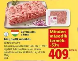 Lidl Friss, darált sertéshús ajánlat