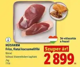 Lidl HÚSFARM Friss, fiatal kacsamellfilé ajánlat