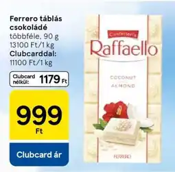 Tesco FERRERO TÁBLÁS CSOKOLÁDÉ ajánlat