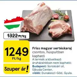 Tesco Friss magyar sertéskaraj ajánlat