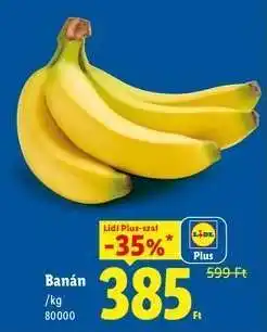 Lidl Banán ajánlat