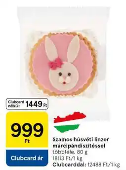 Tesco Szamos húsvéti linzer marcipándíszítéssel ajánlat
