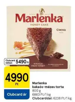 Tesco Marlenka kakaós-mézes torta ajánlat