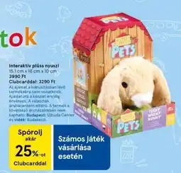 Tesco Interaktív plüss nyuszi ajánlat