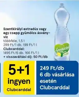 Tesco Szentkirályi extradús vagy egy csepp gyümölcs ásványvíz ajánlat