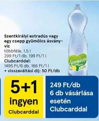 Tesco Szentkirályi extradús vagy egy csepp gyümölcs ásványvíz ajánlat