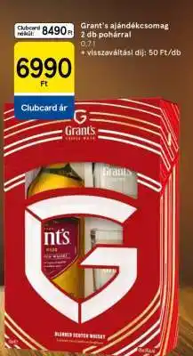 Tesco Grant's ajándékcsomag 2 db pohárral ajánlat
