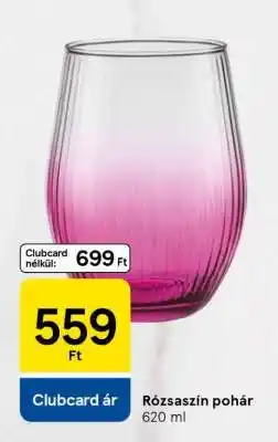 Tesco Rózsaszín pohár ajánlat