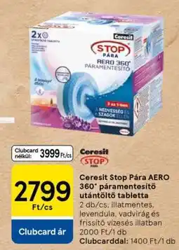 Tesco Ceresit Stop Pára Aero 360° Páramentesítő Utántöltő Tabletta ajánlat
