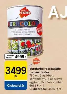 Tesco Eurofarbe rozsdagátló zománcfesték ajánlat