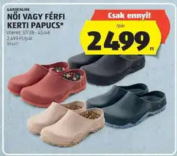 ALDI GARDENLINE Női vagy Férfi Kerti Papucs ajánlat