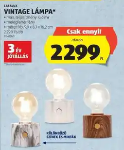 ALDI CASALUX VINTAGE LÁMPA ajánlat