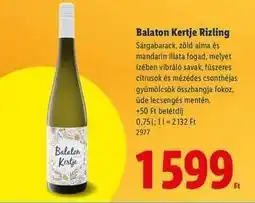 Lidl Balaton kertje rizling ajánlat