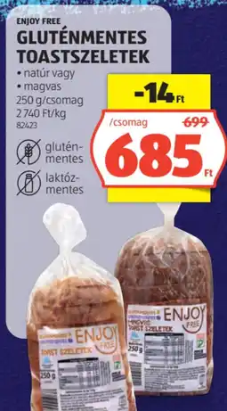 ALDI Enjoy Free Gluténmentes toastszeletek ajánlat
