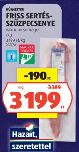ALDI Húsmester Friss sertés- szűzpecsenye ajánlat