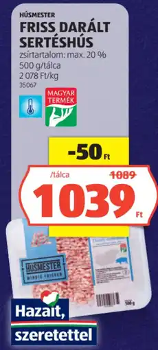 ALDI Húsmester Friss darált sertéshús ajánlat