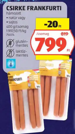 ALDI Csirke frankfurti ajánlat