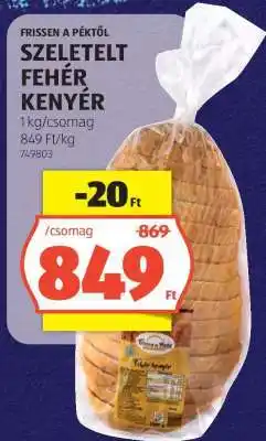ALDI Szeletelt fehér kenyér ajánlat