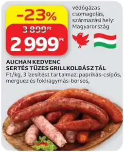 Auchan Auchan Kedvenc Sertés Tüzes Grillkolbász Tál ajánlat