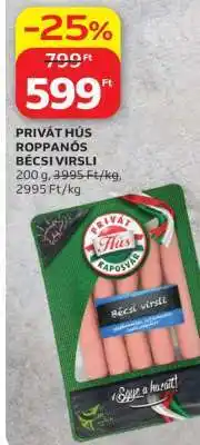 Auchan PRIVÁT HÚS ROPPANÓS BÉCSI VIRSLI ajánlat
