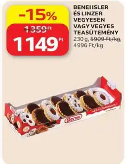 Auchan Benei Isler és Linzer vegyesen vagy vegyes teasütemény ajánlat