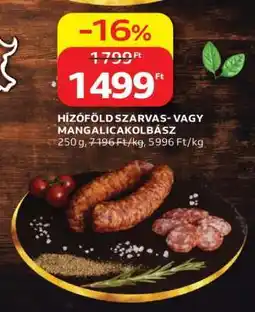 Auchan Hízóföld szarvas- vagy mangalicakolbász ajánlat
