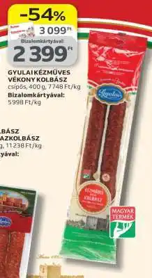 Auchan Gyulai kézműves vékony kolbász ajánlat