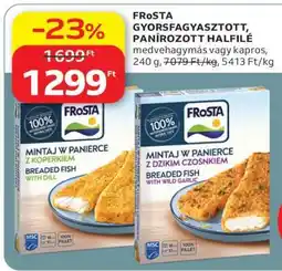 Auchan FRoSTA GYORSFAGYASZTOTT, PANÍROZOTT HALFILÉ ajánlat
