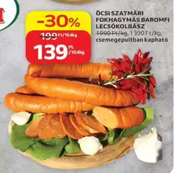 Auchan Öcsi Szatmári Fokhagymás Baromfi Lecsókolbász ajánlat