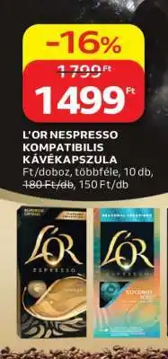 Auchan L'OR Nespresso kompatibilis kávékapszula ajánlat