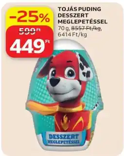 Auchan TOJÁS PUDING DESSZERT MEGLEPETÉSSEL ajánlat