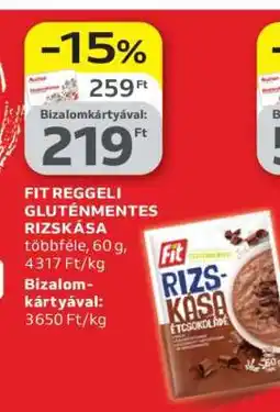 Auchan FIT REGGELI GLUTÉNMENTES RIZSKÁSA ajánlat