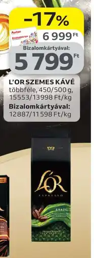 Auchan L'OR Szemes Kávé ajánlat