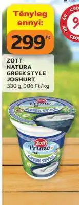 Auchan ZOTT NATURA GREEK STYLE JOGHURT ajánlat