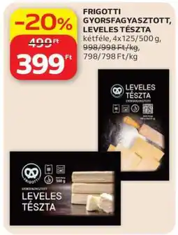 Auchan FRIGOTTI GYORSFAGYASZTOTT LEVELES TÉSZTA ajánlat