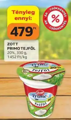 Auchan Zott Primo Tejföl ajánlat