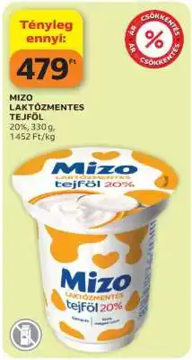 Auchan MIZO Laktózmentes tejföl ajánlat