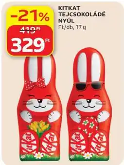Auchan KITKAT TEJCSOKOLÁDÉ NYÚL ajánlat
