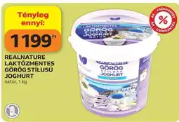 Auchan REALNATURE Laktózmentes Görög Stílusú Joghurt ajánlat