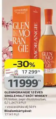 Auchan GLENMORANGIE 12 ÉVES SINGLE MALT SKÓT WHISKY ajánlat