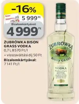 Auchan Żubrówka Bison Grass Vodka ajánlat