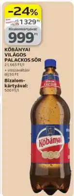 Auchan Kőbányai Világos Palackos Sör ajánlat