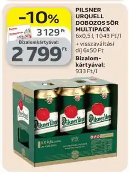 Auchan Pilsner Urquell Dobozos Sör Multipack ajánlat