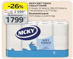Auchan Nicky Soft Touch toalettpapír ajánlat