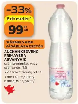 Auchan Auchan Kedvenc Primavera Ásványvíz ajánlat