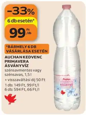 Auchan Auchan Kedvenc Primavera Ásványvíz ajánlat