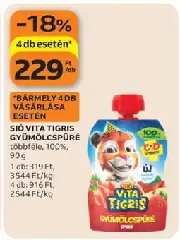 Auchan SIÓ Vita Tigris Gyümölcspüré ajánlat