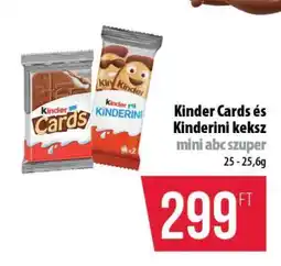 Coop Kinder Cards és Kinderini keksz ajánlat