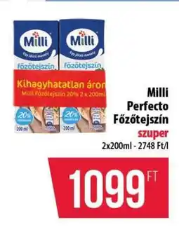 Coop Milli Perfecto főzőtejszín ajánlat