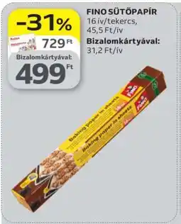 Auchan Fino sütőpapír ajánlat